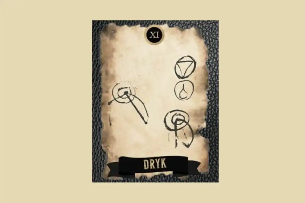Carta do tarô Dryk
