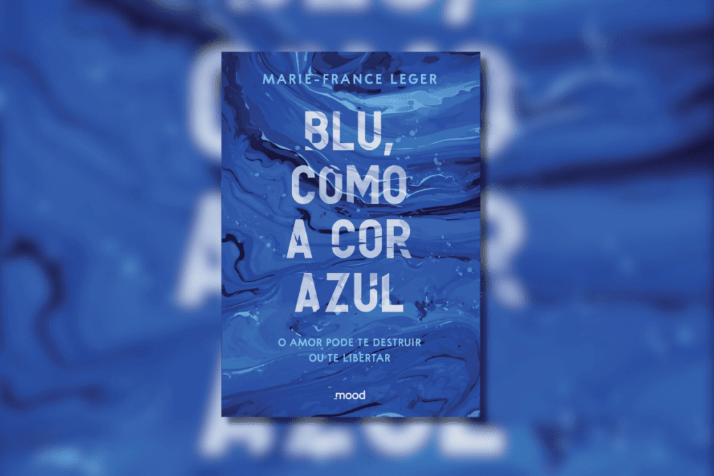Capa de livro azul com título e nome do autor