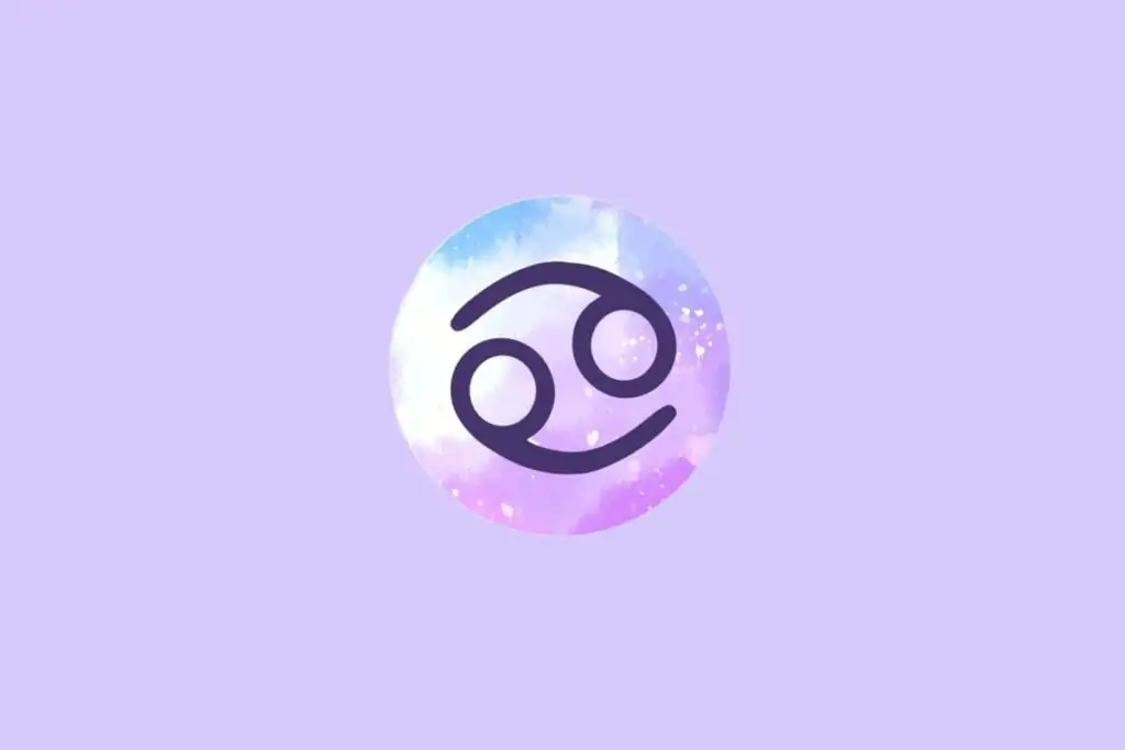 Imagem do signo de Câncer, com um símbolo formado por duas curvas que se assemelham a números 6 e 9 conectados