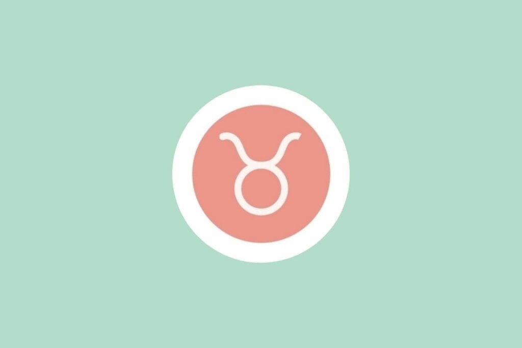 Ilustração do signo de touro em um fundo verde-claro